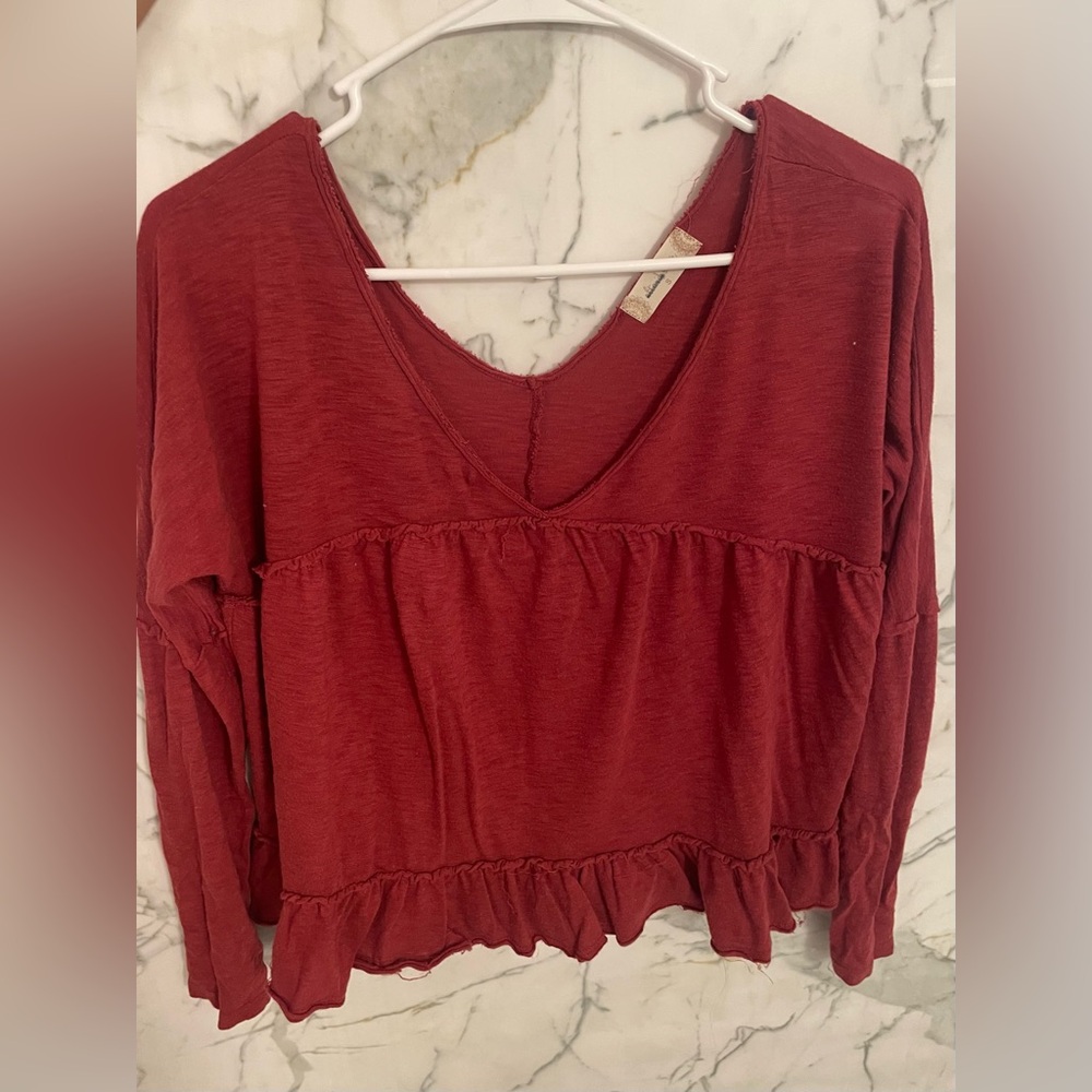 Altard State Maroon Flowy Top